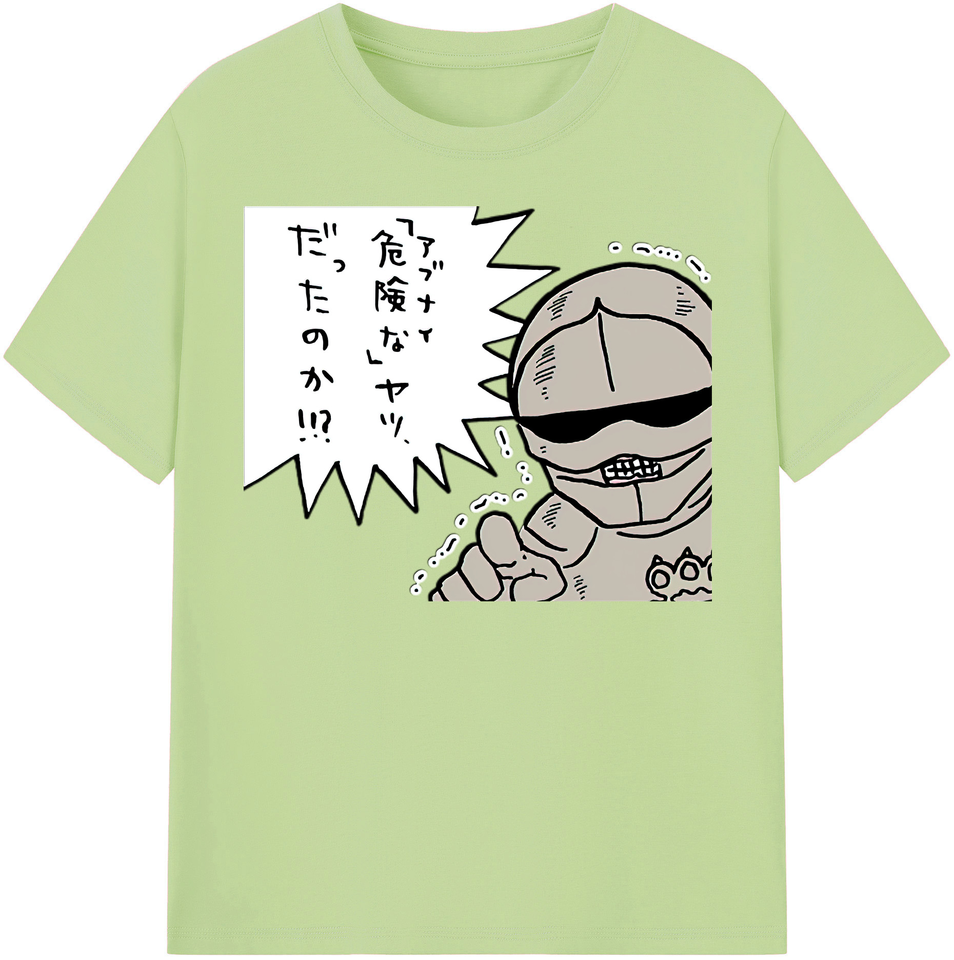 （画像用） ちいかわ 労働の鎧さん Chii-kawa Mr. Armor of Labor 綿100％半袖Tシャツ（フロントプリント）